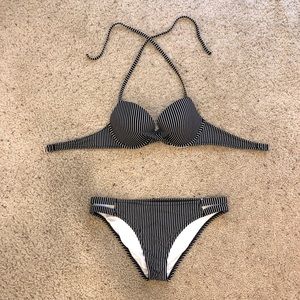 Shade and Shore Striped Bikini Set